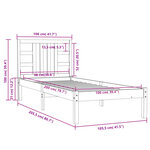 vidaXL Cadre de lit Bois massif 100x200 cm