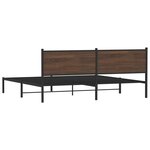 vidaXL Cadre de lit en métal sans matelas chêne marron 200x200 cm
