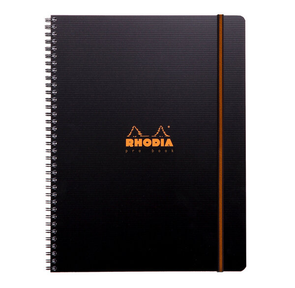 ProBk RHODIACTIVE 90g RI A4+ 160p L+MC mcrperf + 4 tr/élastiq O&B plat/5 intercal poch... RHODIA