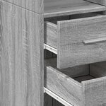 vidaXL Buffet haut sonoma gris 30x42 5x185 cm bois d'ingénierie