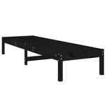 vidaXL Chaises longues lot de 2 noir 199 5x60x74 cm bois massif de pin