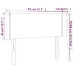 vidaXL Tête de lit avec oreilles Rose 83x16x78/88 cm Velours
