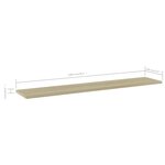 vidaXL Panneaux bibliothèque 4 Pièces Chêne sonoma 100x20x1 5cm Aggloméré