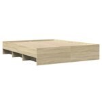 vidaXL Cadre de lit sans matelas chêne sonoma 150x200 cm