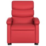vidaXL Fauteuil inclinable de massage électrique rouge similicuir