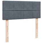 vidaXL Sommier à lattes de lit et matelas Gris foncé 120x200cm Velours