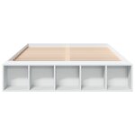 vidaXL Cadre de lit blanc 150x200 cm bois d'ingénierie