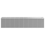 vidaXL Abri de jardin gris clair 191x810x198 cm acier galvanisé