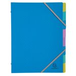 Trieur Polypropylène 3 Rabats Forever Young 8 Compartiments - A4 - Couleurs Assorties - X 8 - Exacompta