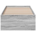 vidaXL Cadre de lit sonoma gris 90x190 cm bois d'ingénierie