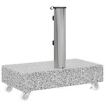 vidaXL Socle de parasol Gris clair 45x25x8 3 cm Granite