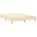 vidaXL Cadre de lit Crème 140x190 cm Tissu