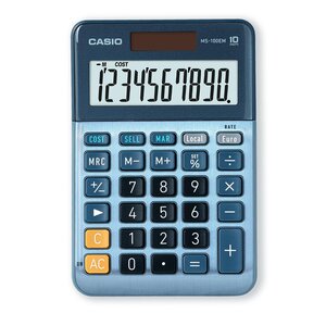 Calculatrice de bureau MS-100EM 10 chiffres argent CASIO