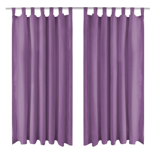 vidaXL Rideau occultant avec boucles 2 Pièces 140 x 245 cm Lilas