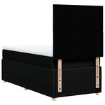vidaXL Sommier à lattes de lit avec matelas Noir 90x190 cm Tissu