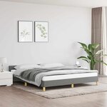 vidaXL Cadre de lit sans matelas gris foncé 180x200 cm tissu