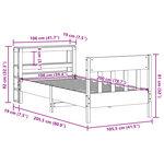 vidaXL Cadre de lit sans matelas cire marron 100x200cm bois pin massif