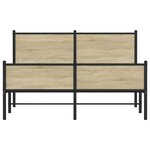 vidaXL Cadre de lit métal avec tête de lit et pied de lit 137x190 cm