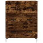 vidaXL Buffet haut Chêne fumé 69 5x34x180 cm Bois d'ingénierie