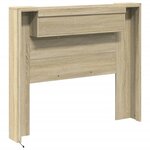 vidaXL Armoire tête de lit avec LED chêne sonoma 120x16 5x103 5 cm