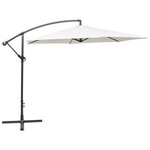 vidaXL Parasol en porte-à-faux 3 m Blanc sable