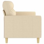 vidaXL Canapé à 3 places Crème 180 cm Tissu