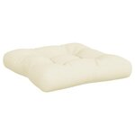 vidaXL Coussins de palette lot de 3 crème tissu