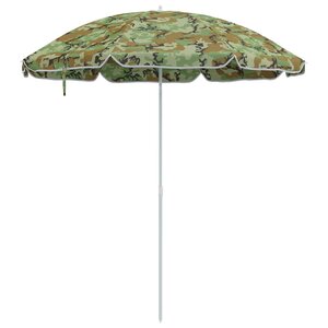 vidaXL Parasol de plage Camouflage 263 x 263 x 272 cm