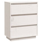vidaXL Buffet Blanc 60x34x75 cm Bois massif de pin