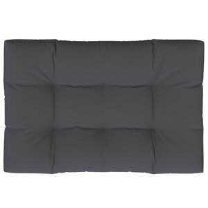 vidaXL Coussin de palette anthracite 120x80x12 cm tissu