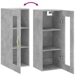 vidaXL Armoire murale gris béton 34 5x34x90 cm