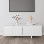 vidaXL Meuble TV Blanc 120x30x40 5 cm Bois d'ingénierie