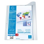 Sachet 10 Pochettes Perforées Polypropylène Lisse A3 Pliées - Incolore - X 5 - Exacompta