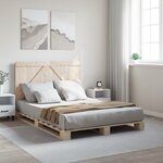 vidaXL Cadre de lit avec tête de lit 140x200 cm bois de pin massif
