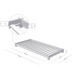 Lit enfant TEENY 90 x 200 vert pétrole