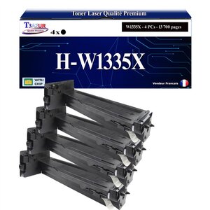 T3AZUR -4x Toners compatibles avec HP W1335X (335X) pour HP LaserJet MFP M438n M440dn M440n M440nda M442dn M443nda