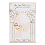 Carte Baptême Colombe - Draeger paris