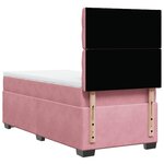 vidaXL Sommier à lattes de lit avec matelas Rose 90x190 cm Velours