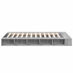 vidaXL Cadre de lit sonoma gris 140x190 cm bois d'ingénierie