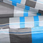 vidaXL Ensemble de housse de couette Bleu et gris 220x240 cm Coton
