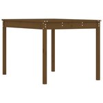 vidaXL Table de jardin marron miel 121x82 5x76 cm bois massif de pin