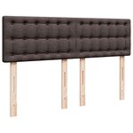vidaXL Sommier à lattes de lit avec matelas Marron foncé 140x190 cm