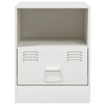vidaXL Table de chevet blanc 34 5x39x44 cm acier