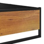 vidaXL Cadre de lit Noir Métal 90x200 cm