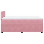 vidaXL Sommier à lattes de lit avec matelas Rose 120x200 cm Velours