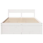 vidaXL Cadre de lit sans matelas blanc 140x190 cm bois de pin massif