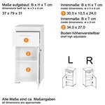 Trendteam Armoire de sol de salle de bain Amanda Blanc