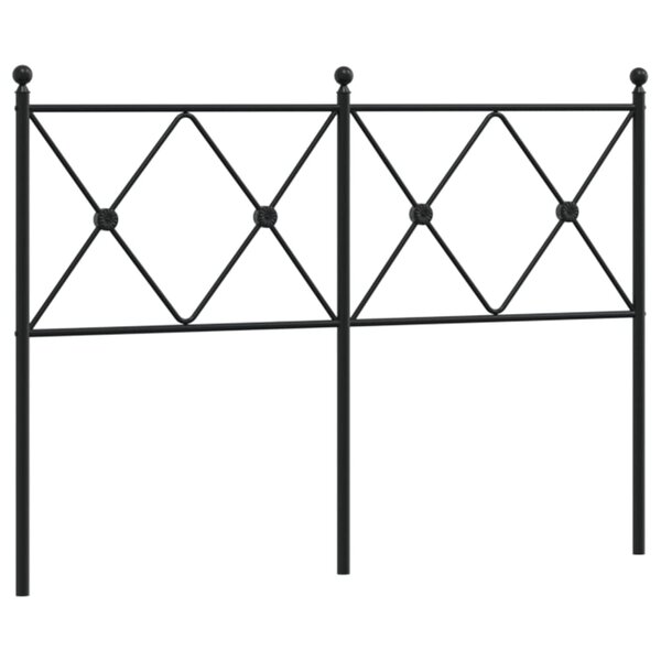 vidaXL Tête de lit métal noir 120 cm