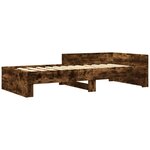 vidaXL Cadre de lit sans matelas chêne fumé 90x200cm bois d'ingénierie