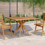 vidaXL Table de jardin carrée 110x110x75 cm bois d'acacia solide
